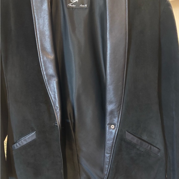 Stampede Women's Black Suede with Leather trim Jacket - Picture 8 of 9